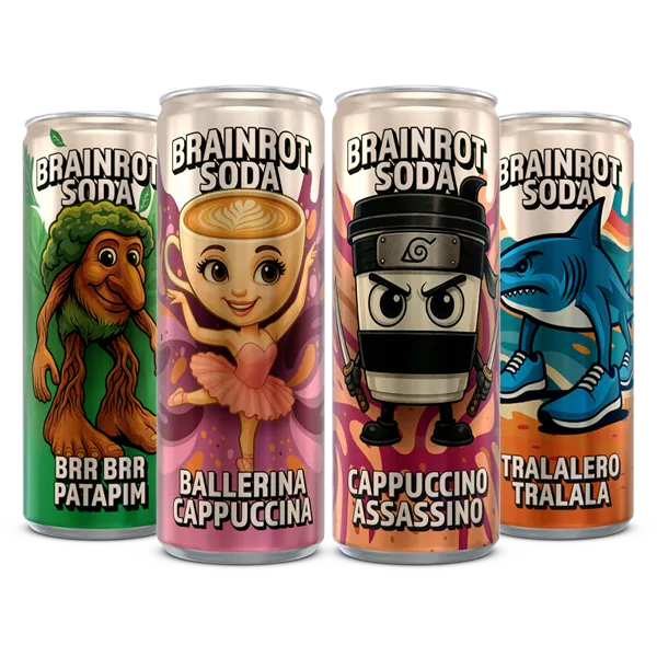 Brainrot Soda Mix 4-pack 25cl