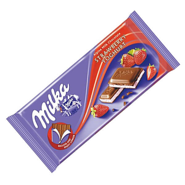 HEL LÅDA Milka 100gr Strawberry*22 st