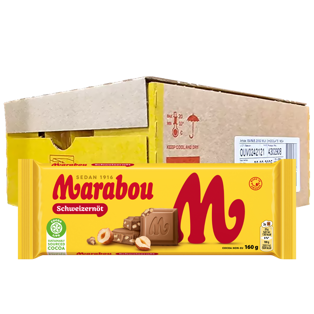 Marabou Schweizernöt 160g x15 | Sortiment | Gottegrisen