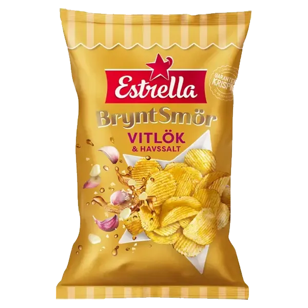 Estrella Brynt Smör Vitlök&Havssalt 175g