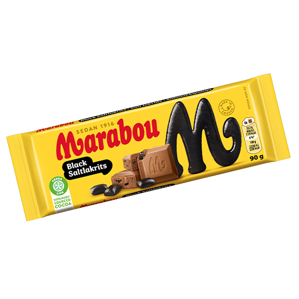 Marabou Black Saltlakrits 100g | Sortiment | Gottegrisen