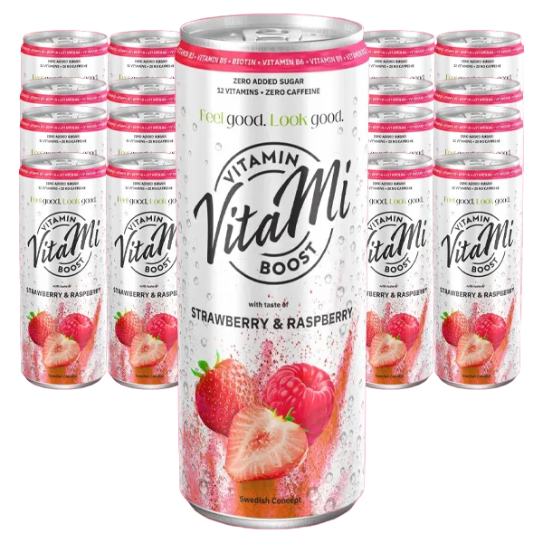 Vitami Strawberry & Raspberry 33cl x 24
