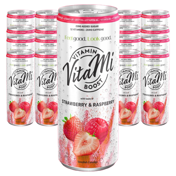 Vitami Strawberry Raspberry 33cl x 24 | Sortiment | Gottegrisen