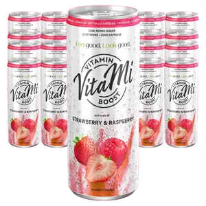Vitami Strawberry & Raspberry 33cl x 24