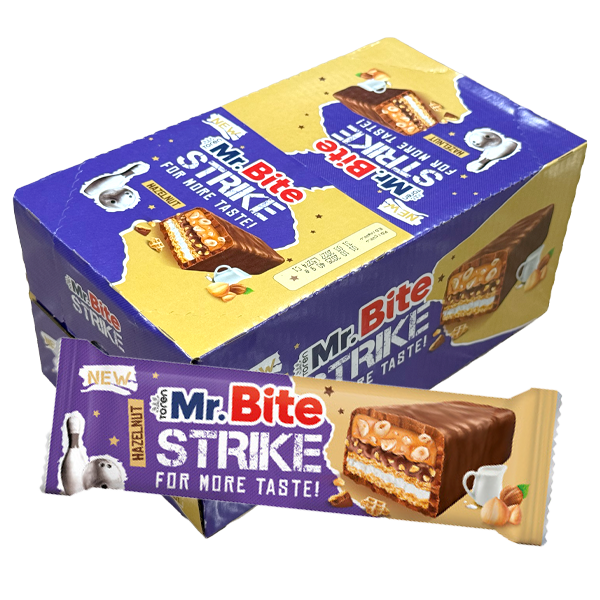 Mr Bite Strike Hasselnöt 24st x 40 g | Sortiment | Gottegrisen