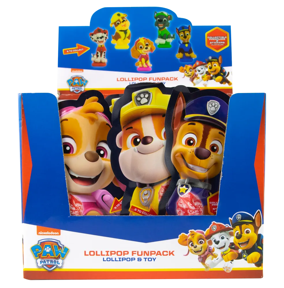 Paw Patrol Lollipop fun pack 10g x 24st