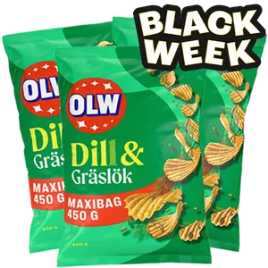 OLW Maxibag Dill & Gräslök 450g 3-pack