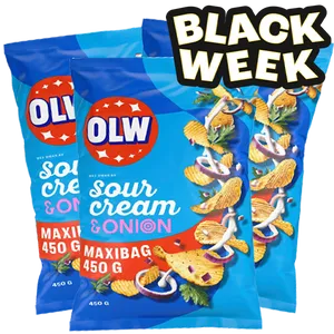 OLW Maxibag SourCream Onion 450g 3-pack