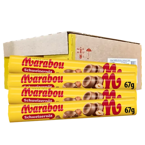 Marabou Schweizernöt Rulle 67g x 28st