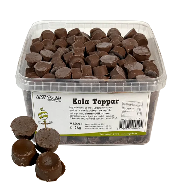 Kolatoppar 2.4kg Värmeskadade