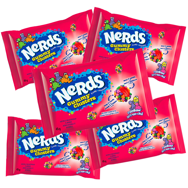5st Nerds Gummy Cluster Rainbow 45g | Sortiment | Gottegrisen