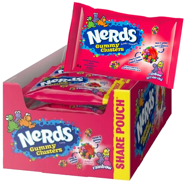 Nerds Gummy Cluster Rainbow 45G 20st