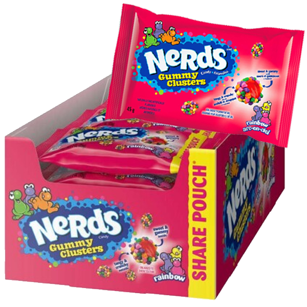 Nerds Gummy Cluster Rainbow 45G 20st | Sortiment | Gottegrisen
