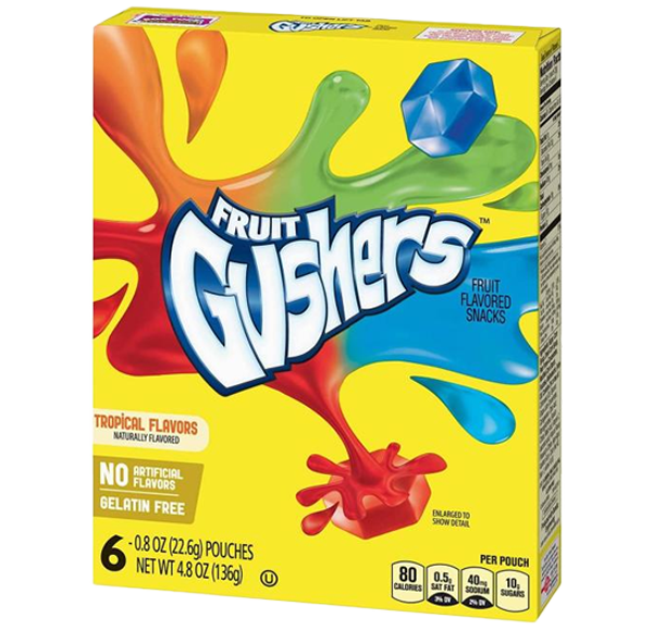 Fruit Gushers Tropical 136g | Sortiment | Gottegrisen