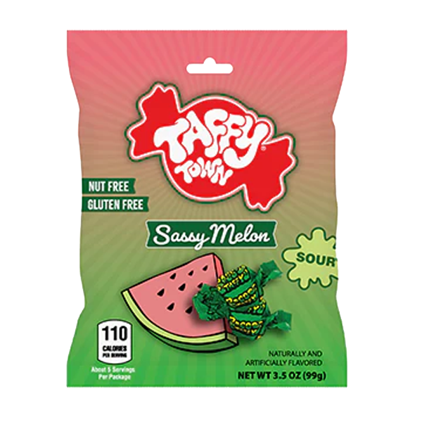 Taffy Town Sassy Sour Melon 99g | Sortiment | Gottegrisen