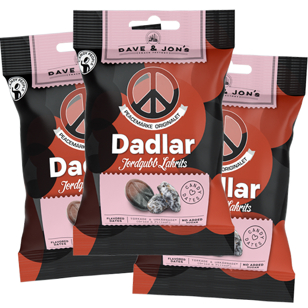 5st - Peacemärke Dadlar 50g | Sortiment | Gottegrisen