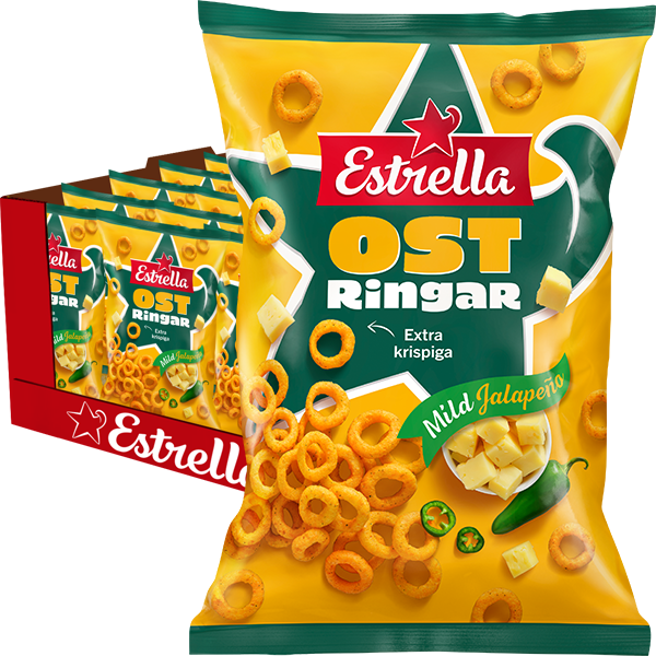 Estrella Ostringar Jalapeno 200g x 18st |  | Gottegrisen