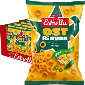 Estrella Ostringar Jalapeno 200g x 18st