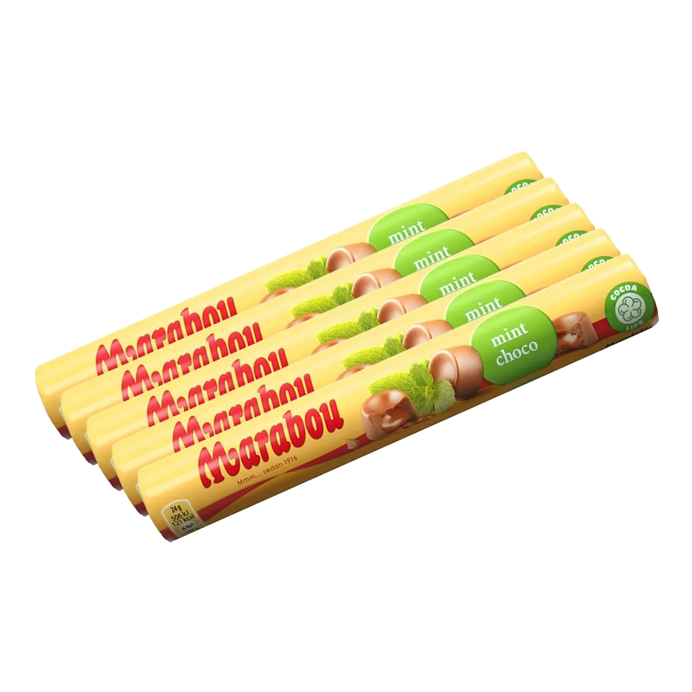 5st - Marabou Mint choklad rulle 78g