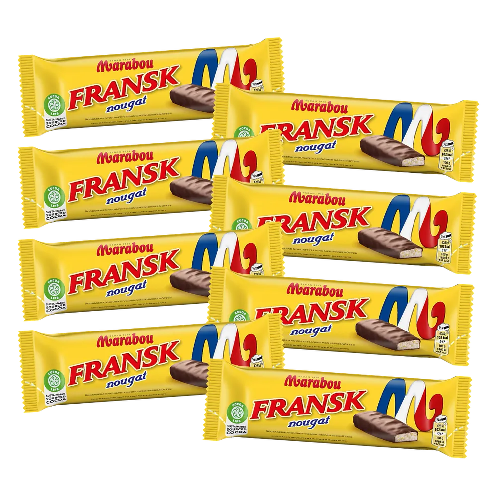 8st - Fransk Nougat Dubbel 46g