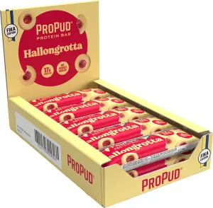 ProPud Proteinbar Hallongrotta 55g x 12