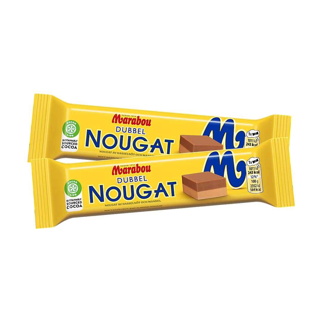 2st - Marabou Dubbelnougat 43g | Sortiment | Gottegrisen
