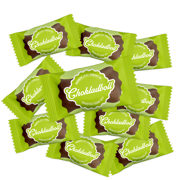 10st - Mormor Lisas Chokladboll 10g | Sortiment | Gottegrisen