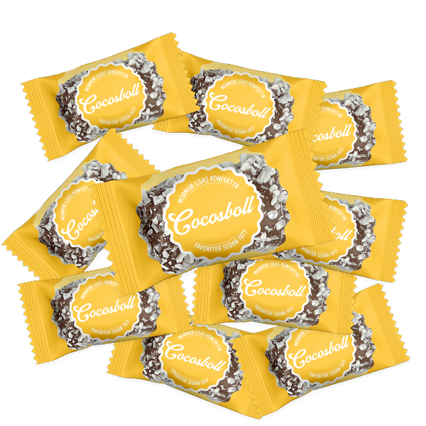10st - Mormor Lisas Cocosboll 10g | Sortiment | Gottegrisen