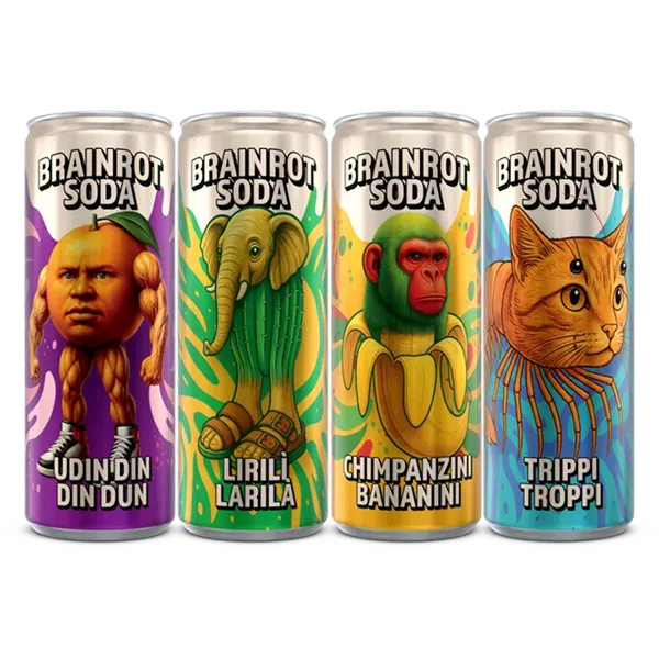 Brainrot Soda Mix 4-pack 25cl