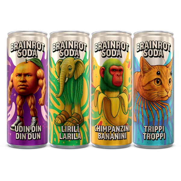 Brainrot Soda Mix 4-pack 25cl | Sortiment | Gottegrisen
