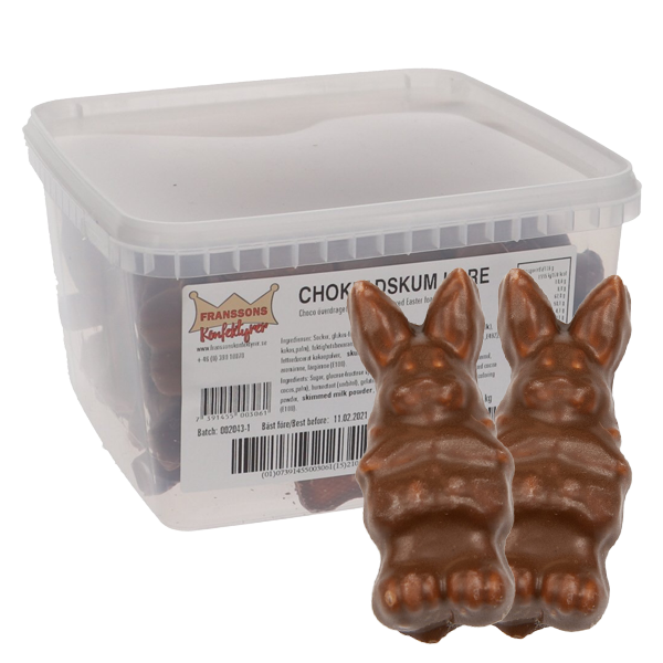 Franssons Chokoskumhare 1,2KG | Sortiment | Gottegrisen