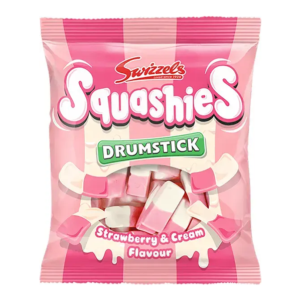 Squashies Strawberry Cream 140g | Sortiment | Gottegrisen