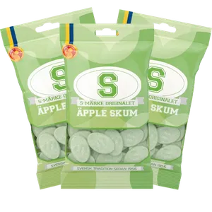 3st - S-märke Surt Äpple Skum 70g