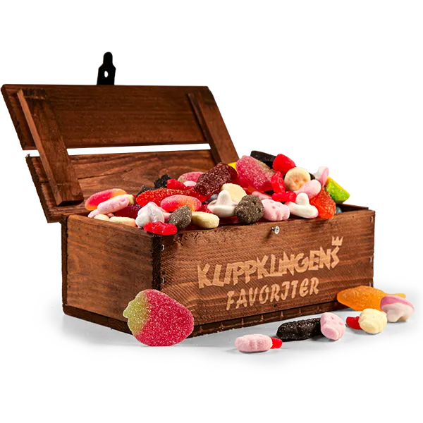 Klippkungens Favorit Godis Trälåda 500g