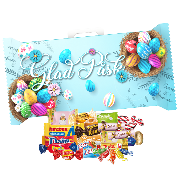 Tivolibox GLAD PÅSK Godisblandning 1kg | Sortiment | Gottegrisen