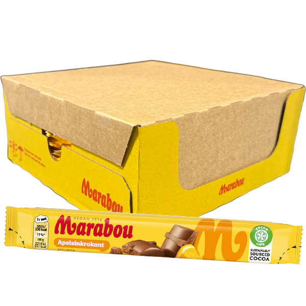 Marabou Apelsinkrokant 43g x 36st | Sortiment | Gottegrisen