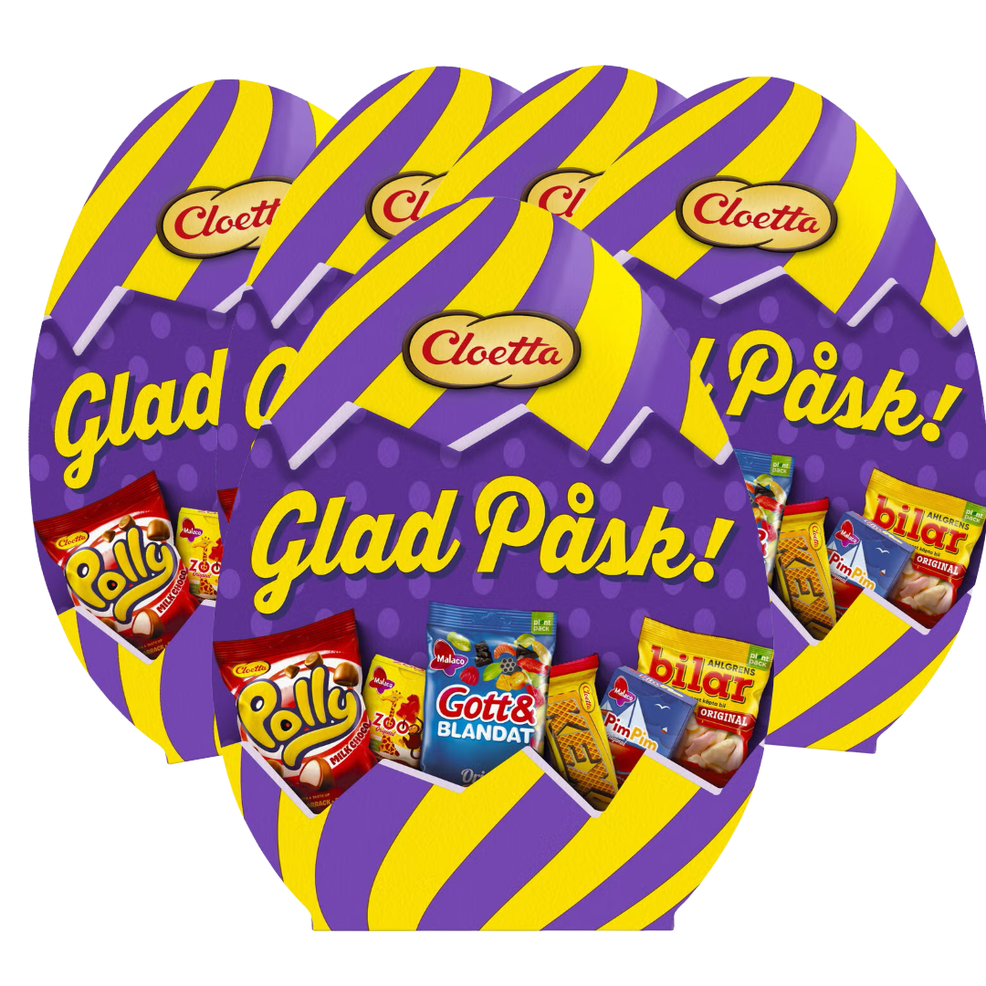 Cloetta Glad Påskägg 167g - 5st | Sortiment | Gottegrisen