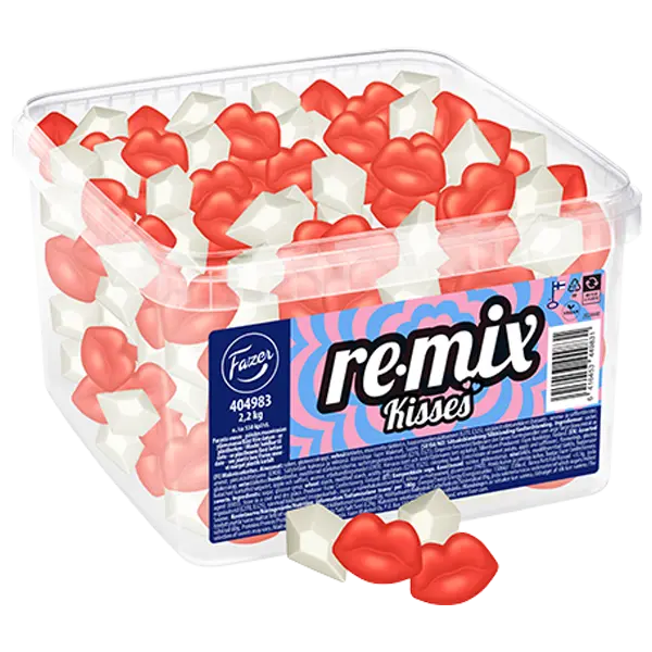 Fazer Remix Kisses 2,2kg | Sortiment | Gottegrisen