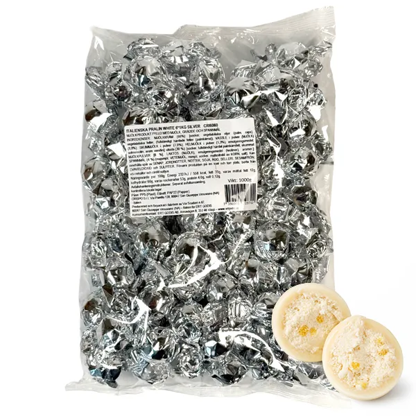 Italienska Praliner White Silver 1kg