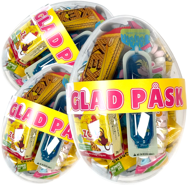 3st - Påskägg STOR Snacks/Godis 157g | Sortiment | Gottegrisen