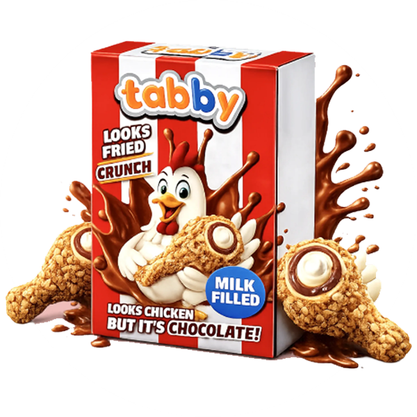Tabby Fried Chicken Chocolate 50g | Sortiment | Gottegrisen
