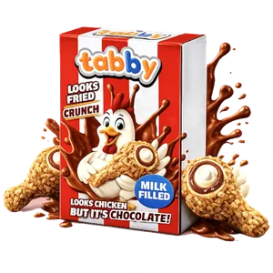Tabby Fried Chicken Chocolate 50g