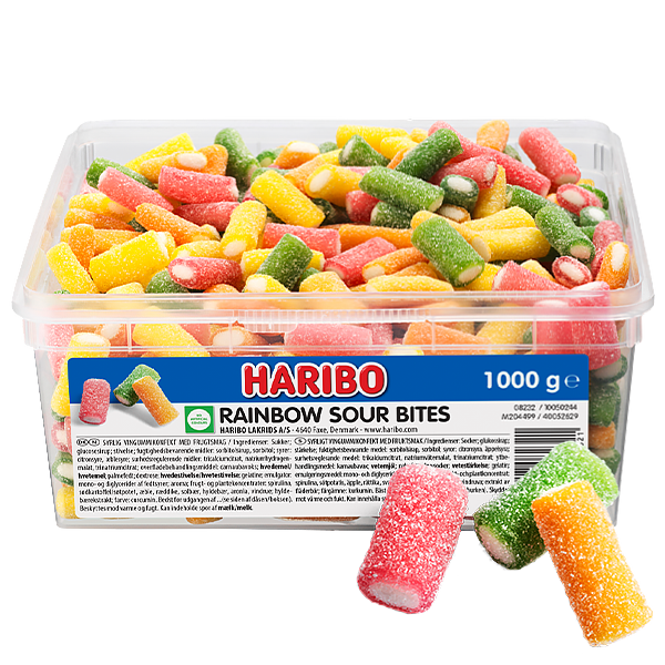 HARIBO Rainbow Sour Bites 1kg | Sortiment | Gottegrisen