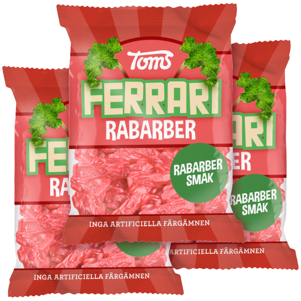 3st - Ferrari Rabarber 120g | Sortiment | Gottegrisen