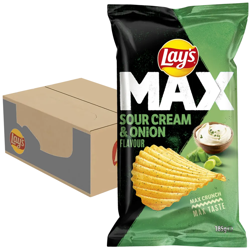 Lay´s Max Sour Cream & Onion 22st x 185g