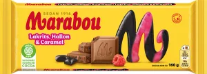 Marabou Lakrits Hallon Caramel 160g
