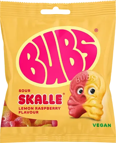 3st - Bubs Lemon Raspberry Skalle 155g