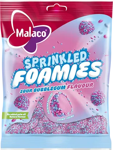 Sprinkled Foamies Sour Bubblegum 110g