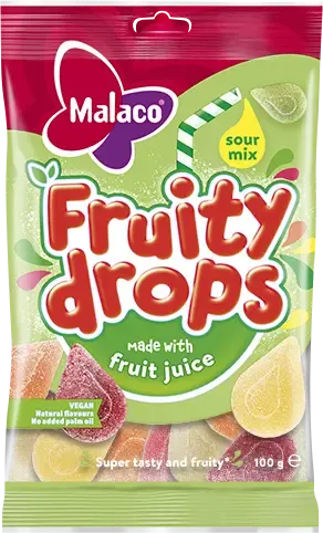 Malaco Fruity Drops Sour 100g