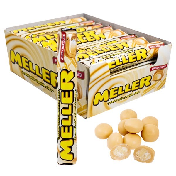 Meller White Chocolate Rolls - 24 st /